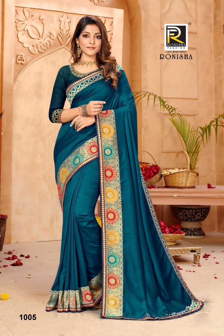 Silk Ranjna Captain Saree - Blue