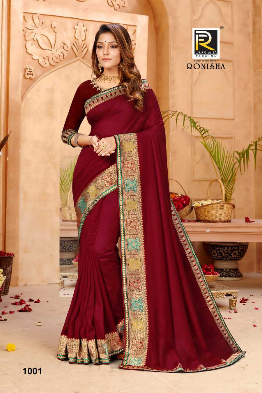 Silk Ranjna Captain Saree - Maroon