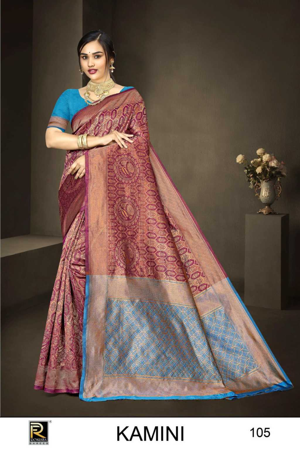 Ranjna Kamini Banarasi Silk Saree - Maroon