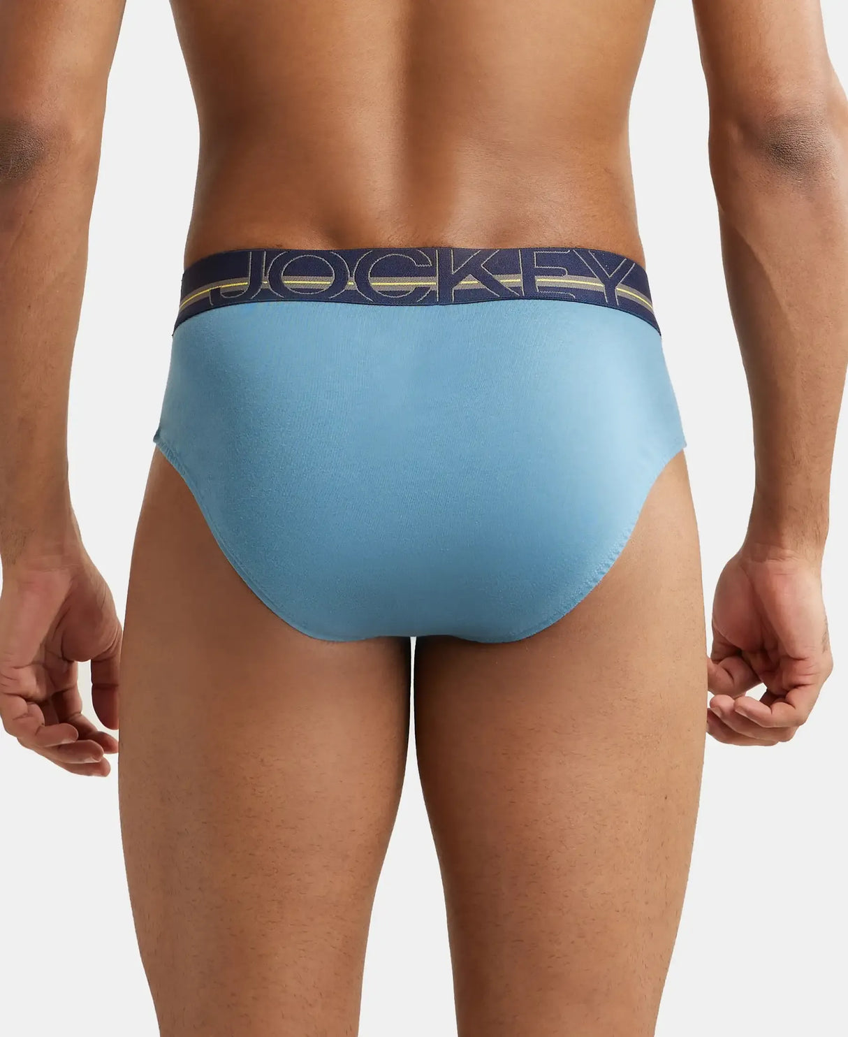 JOCKEY Super Combed Cotton Solid Brief with Ultrasoft Waistband #US14- Aegean Blue