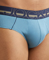 JOCKEY Super Combed Cotton Solid Brief with Ultrasoft Waistband #US14- Aegean Blue