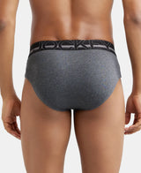 JOCKEY Super Combed Cotton Solid Brief with Ultrasoft Waistband #US14- Charcoal Melange