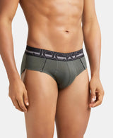 JOCKEY Super Combed Cotton Solid Brief with Ultrasoft Waistband #US14- Deep Olive