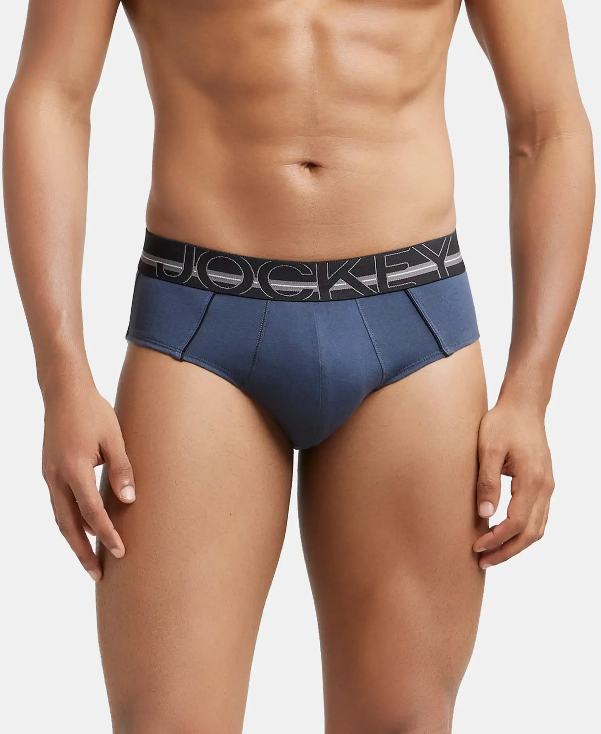 JOCKEY Super Combed Cotton Solid Brief with Ultrasoft Waistband #US14- Graphite