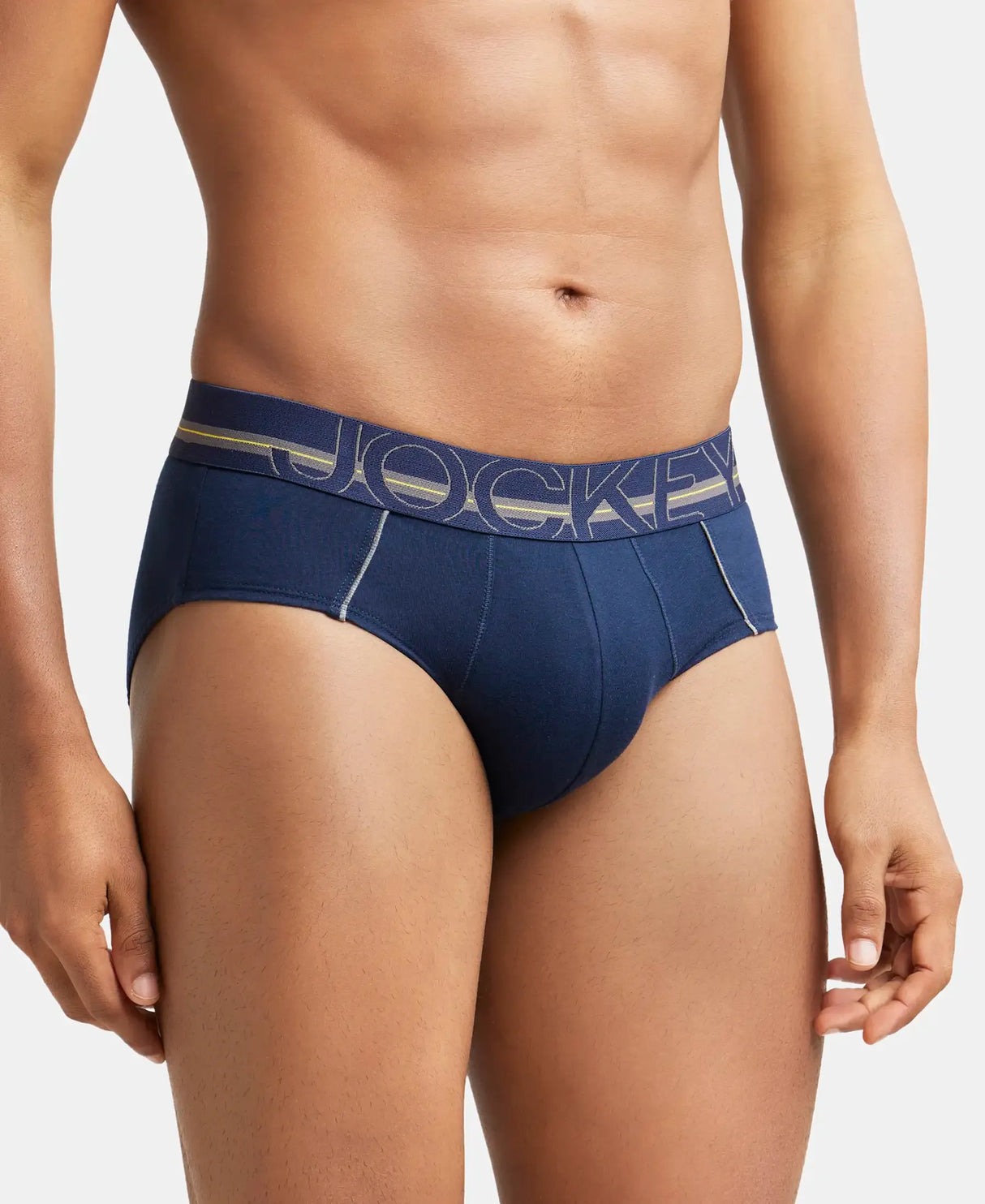 JOCKEY Super Combed Cotton Solid Brief with Ultrasoft Waistband #US14- Navy