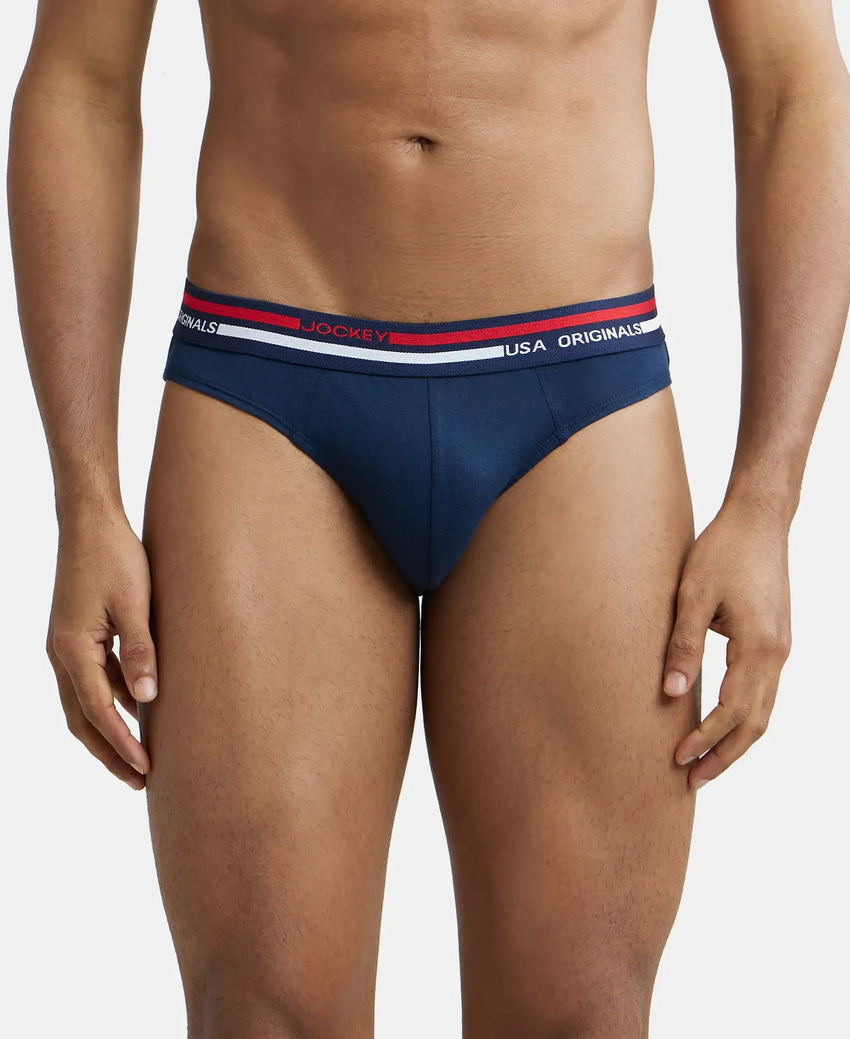 JOCKEY Solid Brief with Ultrasoft Waistband #US49- Navy