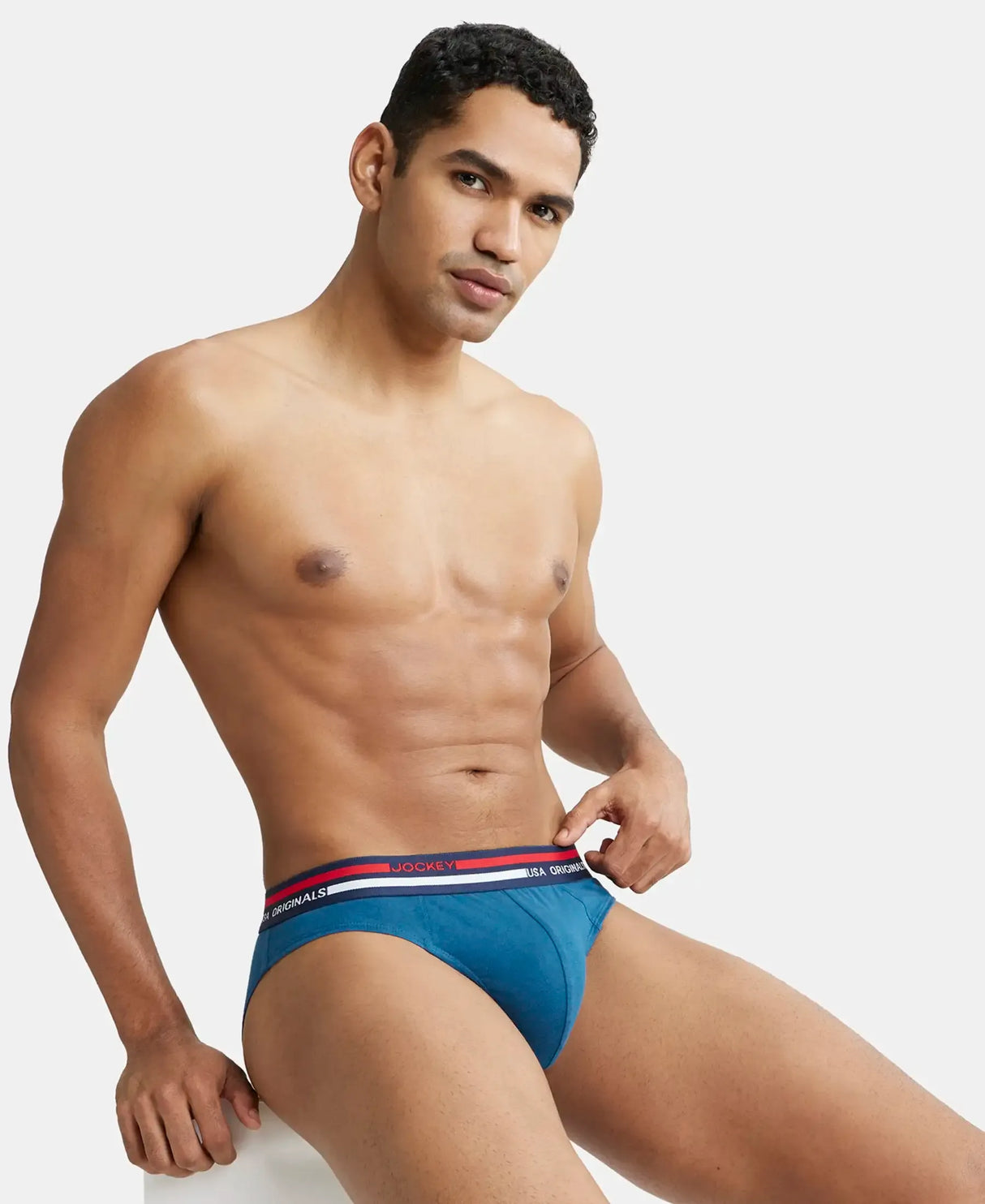 JOCKEY Solid Brief with Ultrasoft Waistband #US49- Seaport Teal