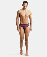 JOCKEY Printed Brief with Ultrasoft Waistband #US52- Brick Red