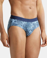 JOCKEY Printed Brief with Ultrasoft Waistband #US52- Dusk Blue