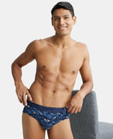 JOCKEY Printed Brief with Ultrasoft Waistband #US52- Navy