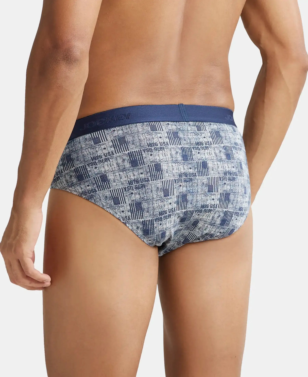 JOCKEY Printed Brief with Ultrasoft Waistband #US52- Nickle