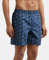 Super Combed  Boxer Shorts with Side Pocket #US57 - Navy