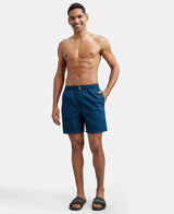 Super Combed  Boxer Shorts with Side Pocket #US57 Pack Of 2 - Navy Seaport Teal