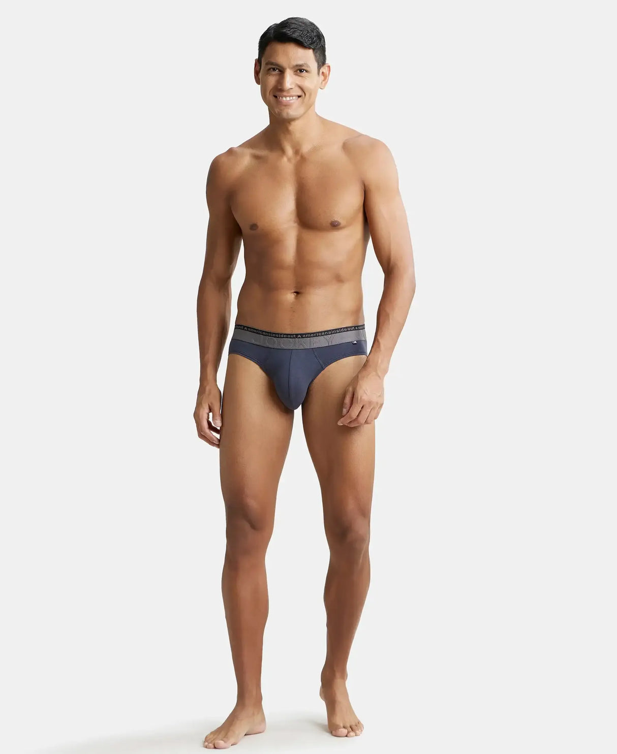 JOCKEY Super Combed Cotton Solid Brief with Ultrasoft Waistband #US59- Graphite