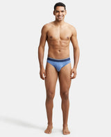 JOCKEY Super Combed Cotton Solid Brief with Ultrasoft Waistband #US59- Light Denim Melange