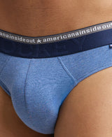 JOCKEY Super Combed Cotton Solid Brief with Ultrasoft Waistband #US59- Light Denim Melange