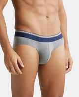 JOCKEY Super Combed Cotton Solid Brief with Ultrasoft Waistband #US59- Mid Grey Melange