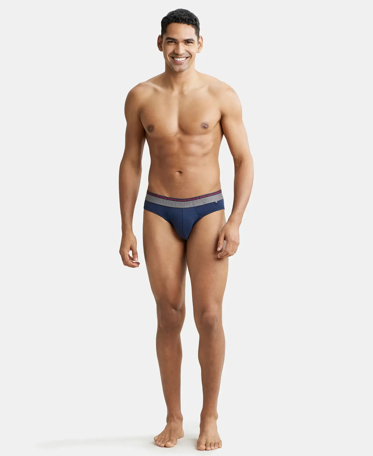 JOCKEY Super Combed Cotton Solid Brief with Ultrasoft Waistband #US59- Navy