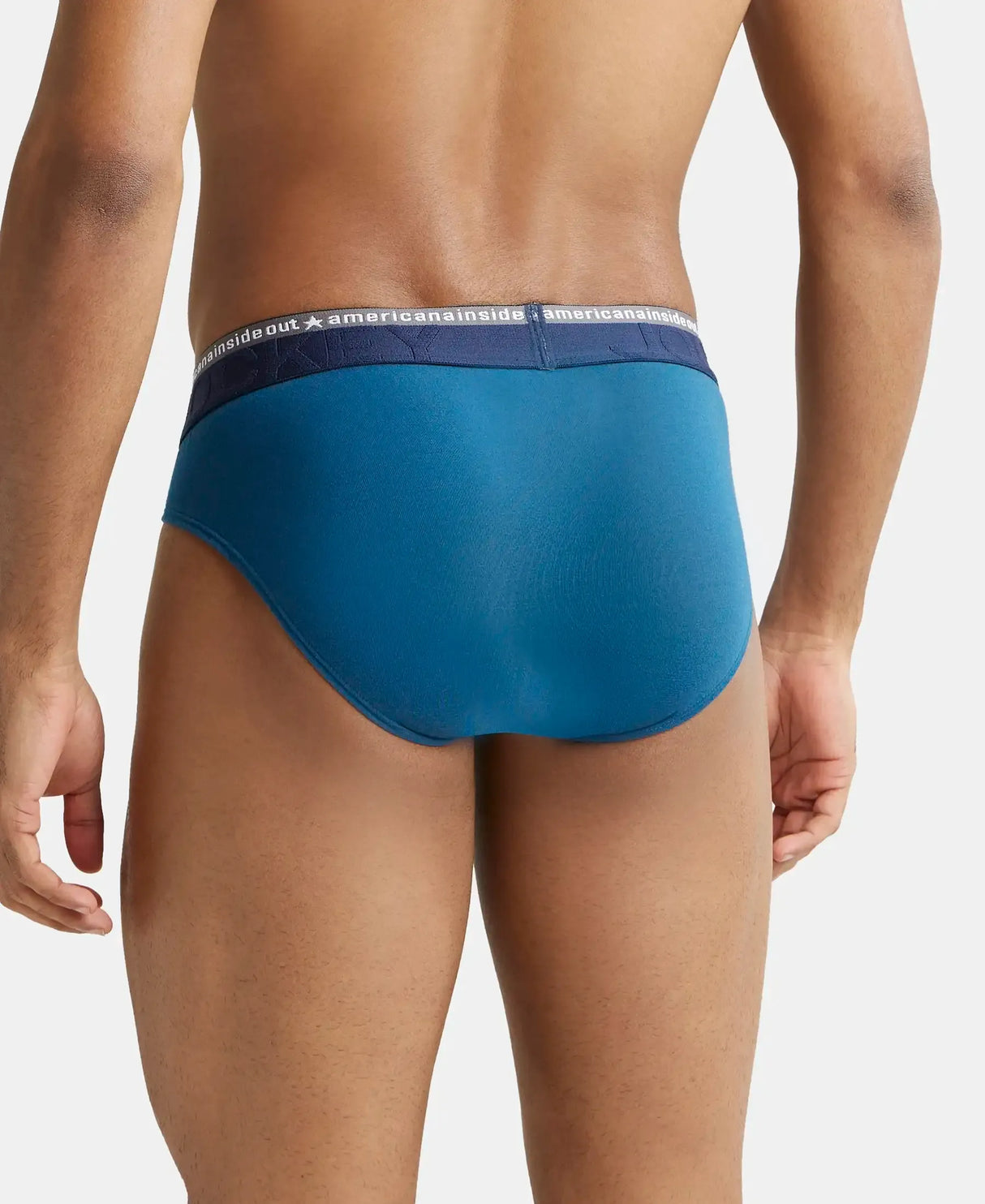 JOCKEY Super Combed Cotton Solid Brief with Ultrasoft Waistband #US59- Seaport Teal