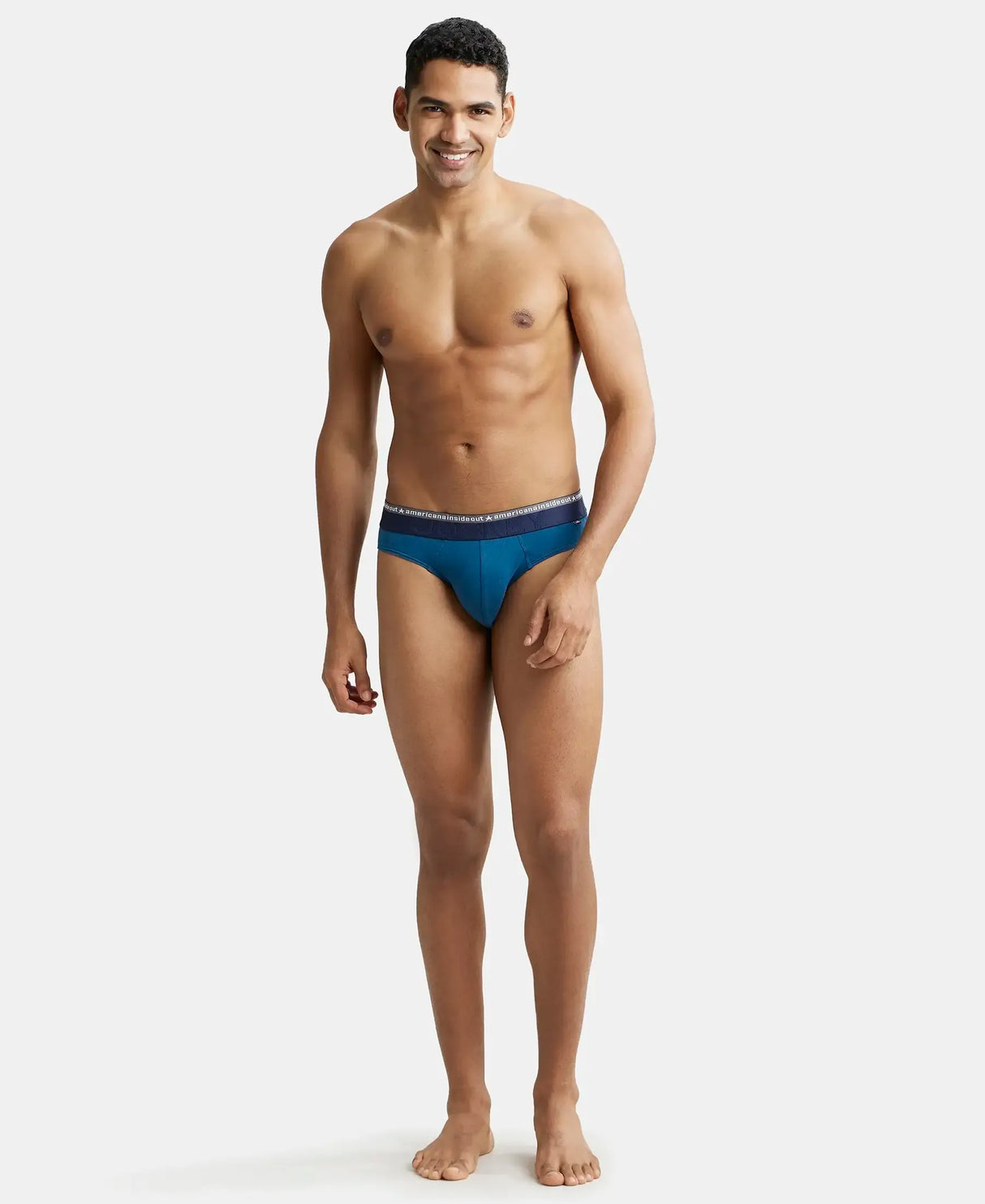 JOCKEY Super Combed Cotton Solid Brief with Ultrasoft Waistband #US59- Seaport Teal