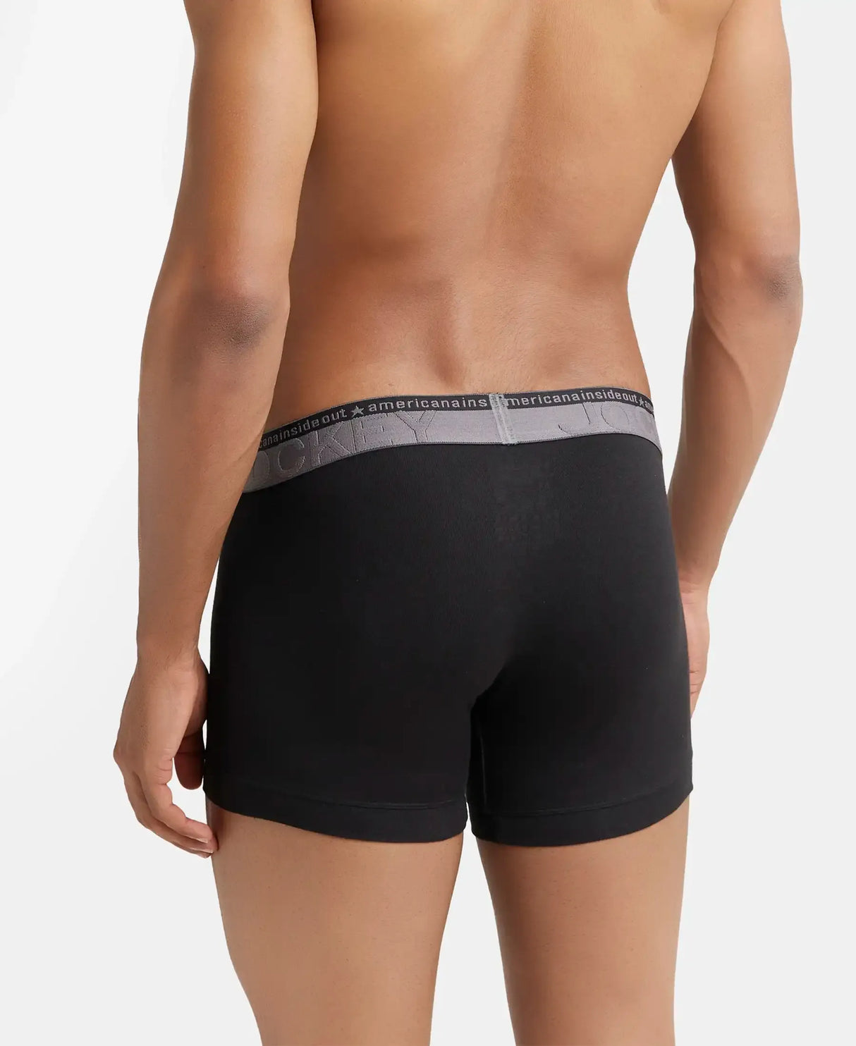 JOCKEY Super Combed Cotton Solid Trunk with Ultrasoft Waistband #US60- Black