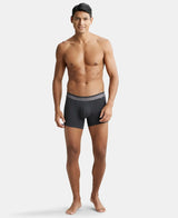 JOCKEY Super Combed Cotton Solid Trunk with Ultrasoft Waistband #US60- Black Melange