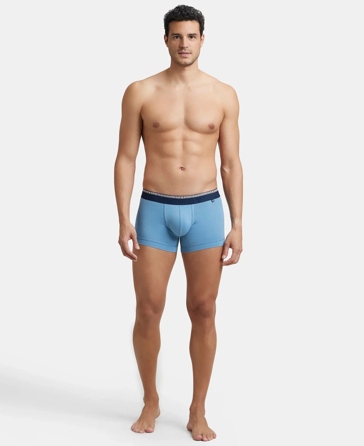 JOCKEY Super Combed Cotton Solid Trunk with Ultrasoft Waistband #US60- Blue Heaven