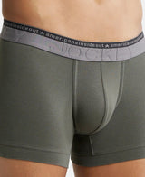 JOCKEY Super Combed Cotton Solid Trunk with Ultrasoft Waistband #US60- Deep Olive