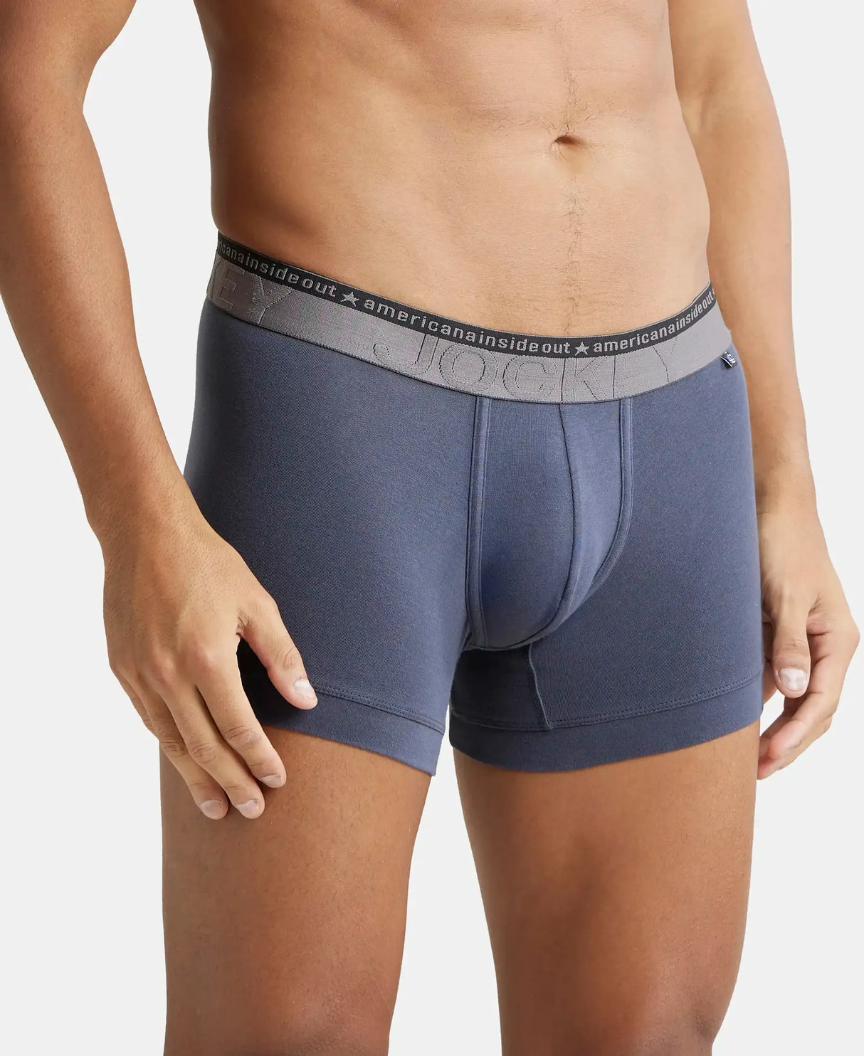 JOCKEY Super Combed Cotton Solid Trunk with Ultrasoft Waistband #US60- Graphite