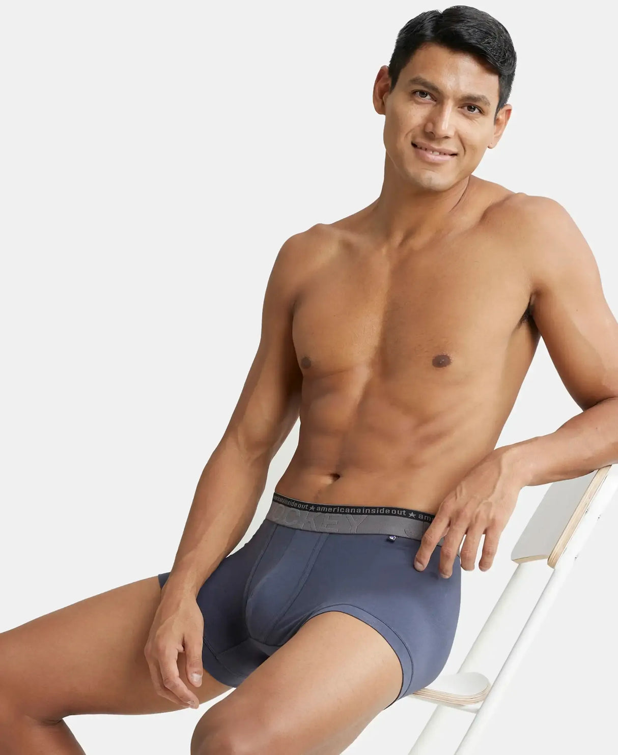 JOCKEY Super Combed Cotton Solid Trunk with Ultrasoft Waistband #US60- Graphite