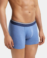 JOCKEY Super Combed Cotton Solid Trunk with Ultrasoft Waistband #US60- Light Denim Melange