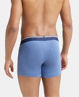 JOCKEY Super Combed Cotton Solid Trunk with Ultrasoft Waistband #US60- Light Denim Melange