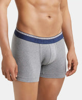 JOCKEY Super Combed Cotton Solid Trunk with Ultrasoft Waistband #US60- Mid Grey Melange