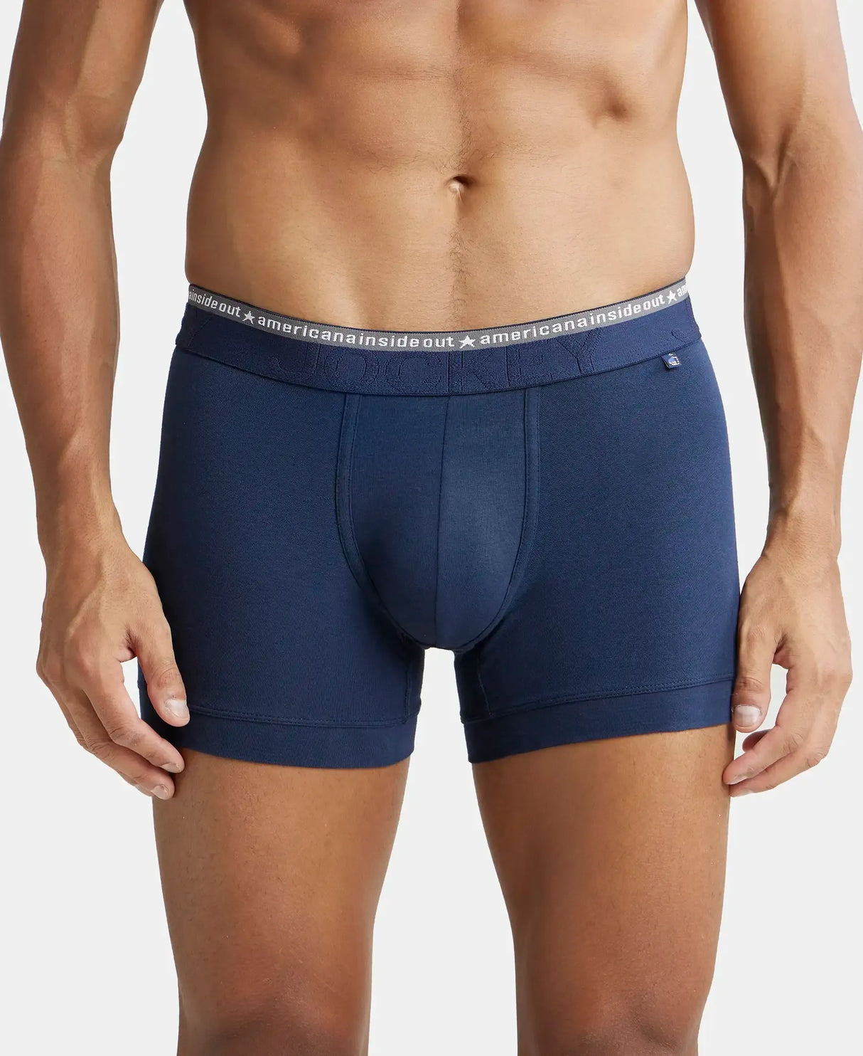 JOCKEY Super Combed Cotton Solid Trunk with Ultrasoft Waistband #US60- Navy