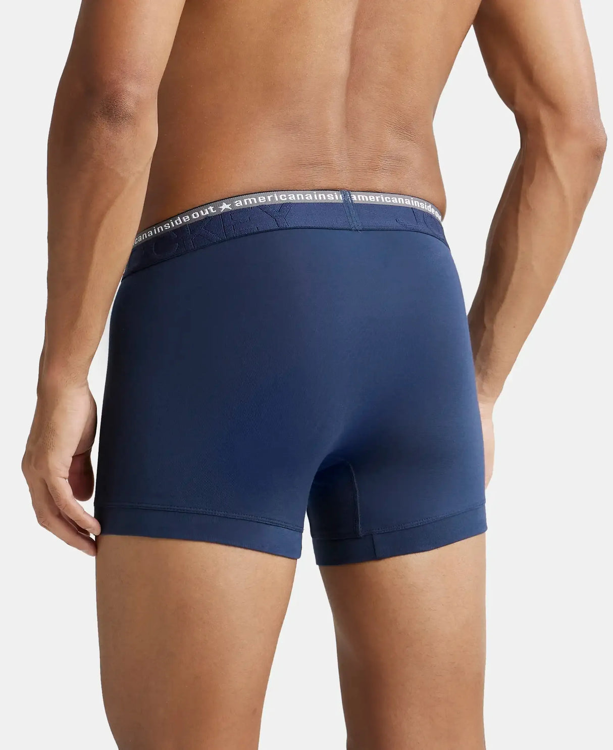 JOCKEY Super Combed Cotton Solid Trunk with Ultrasoft Waistband #US60- Navy