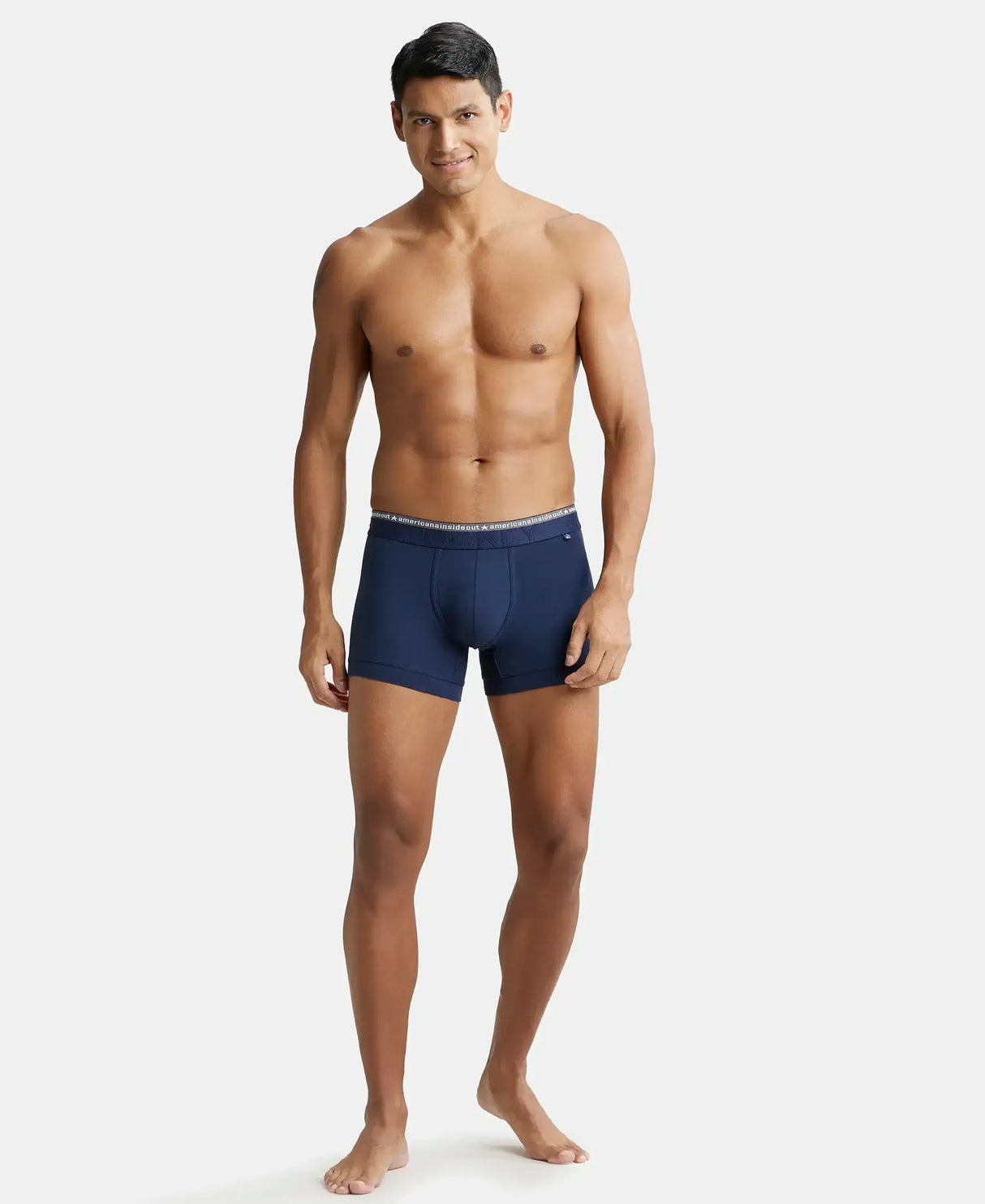 JOCKEY Super Combed Cotton Solid Trunk with Ultrasoft Waistband #US60- Navy