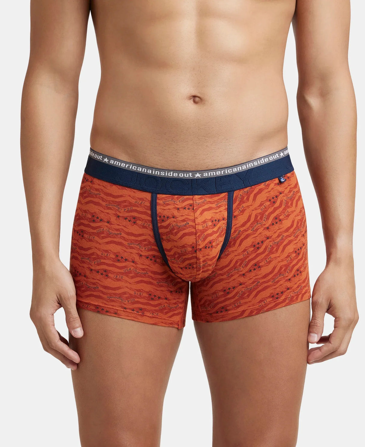 JOCKEY Super Combed Cotton Printed Trunk with Ultrasoft Waistband #US63- Autumn Glaze