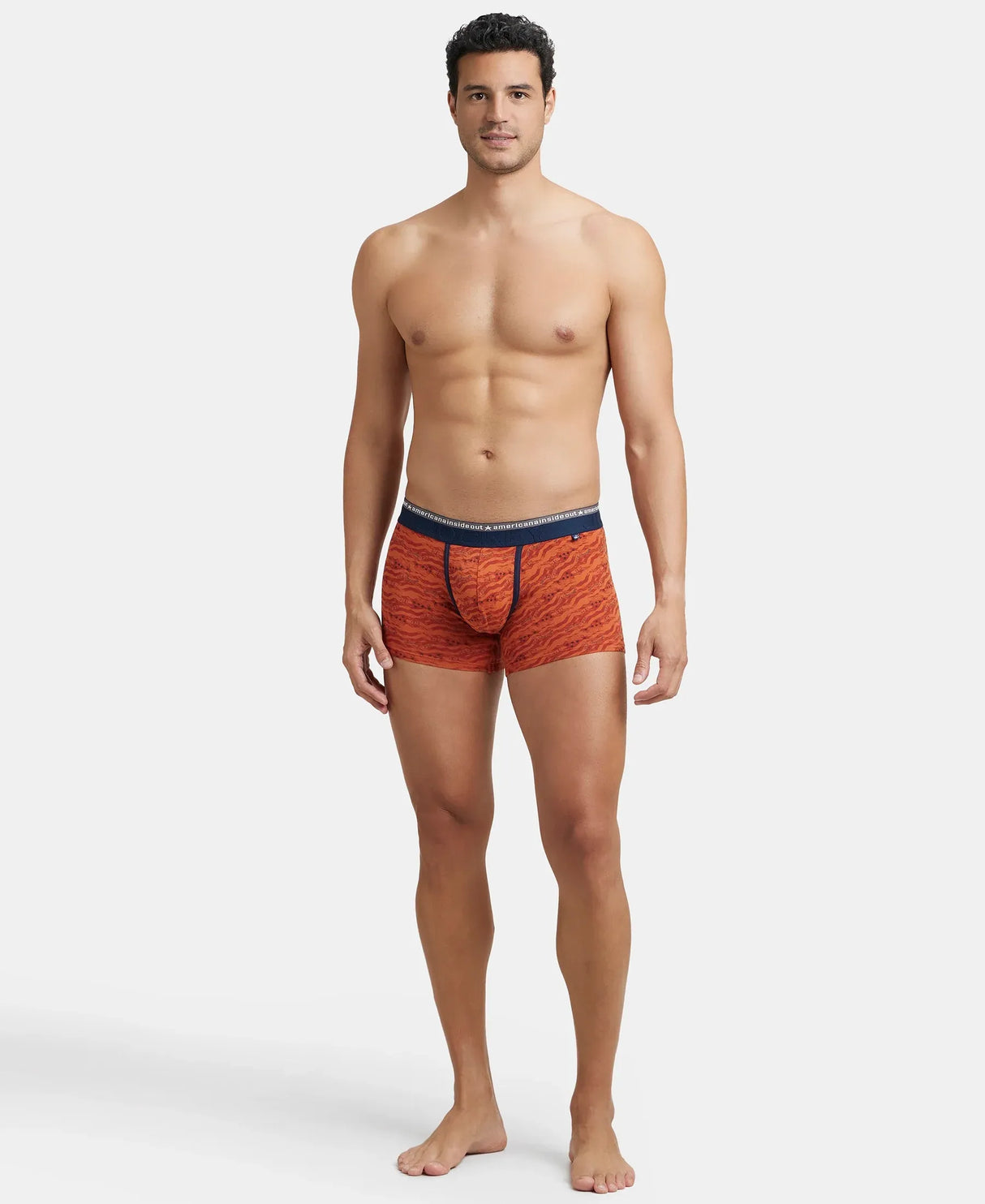 JOCKEY Super Combed Cotton Printed Trunk with Ultrasoft Waistband #US63- Autumn Glaze