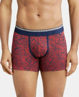 JOCKEY Super Combed Cotton Printed Trunk with Ultrasoft Waistband #US63- Brick Red