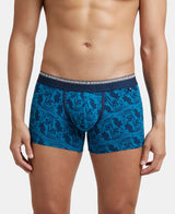 JOCKEY Super Combed Cotton Printed Trunk with Ultrasoft Waistband #US63- Bright Teal