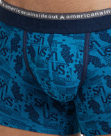 JOCKEY Super Combed Cotton Printed Trunk with Ultrasoft Waistband #US63- Bright Teal