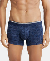 JOCKEY Super Combed Cotton Printed Trunk with Ultrasoft Waistband #US63- Navy