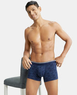 JOCKEY Super Combed Cotton Printed Trunk with Ultrasoft Waistband #US63- Navy