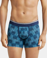 JOCKEY Super Combed Cotton Printed Trunk with Ultrasoft Waistband #US63- Seaport Teal