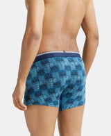 JOCKEY Super Combed Cotton Printed Trunk with Ultrasoft Waistband #US63- Seaport Teal