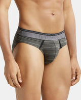 JOCKEY Super Combed Cotton Stripe Brief with Ultrasoft Waistband #US67- Deep Olive