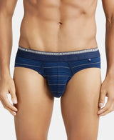 JOCKEY Super Combed Cotton Stripe Brief with Ultrasoft Waistband #US67- Navy