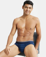 JOCKEY Super Combed Cotton Stripe Brief with Ultrasoft Waistband #US67- Navy