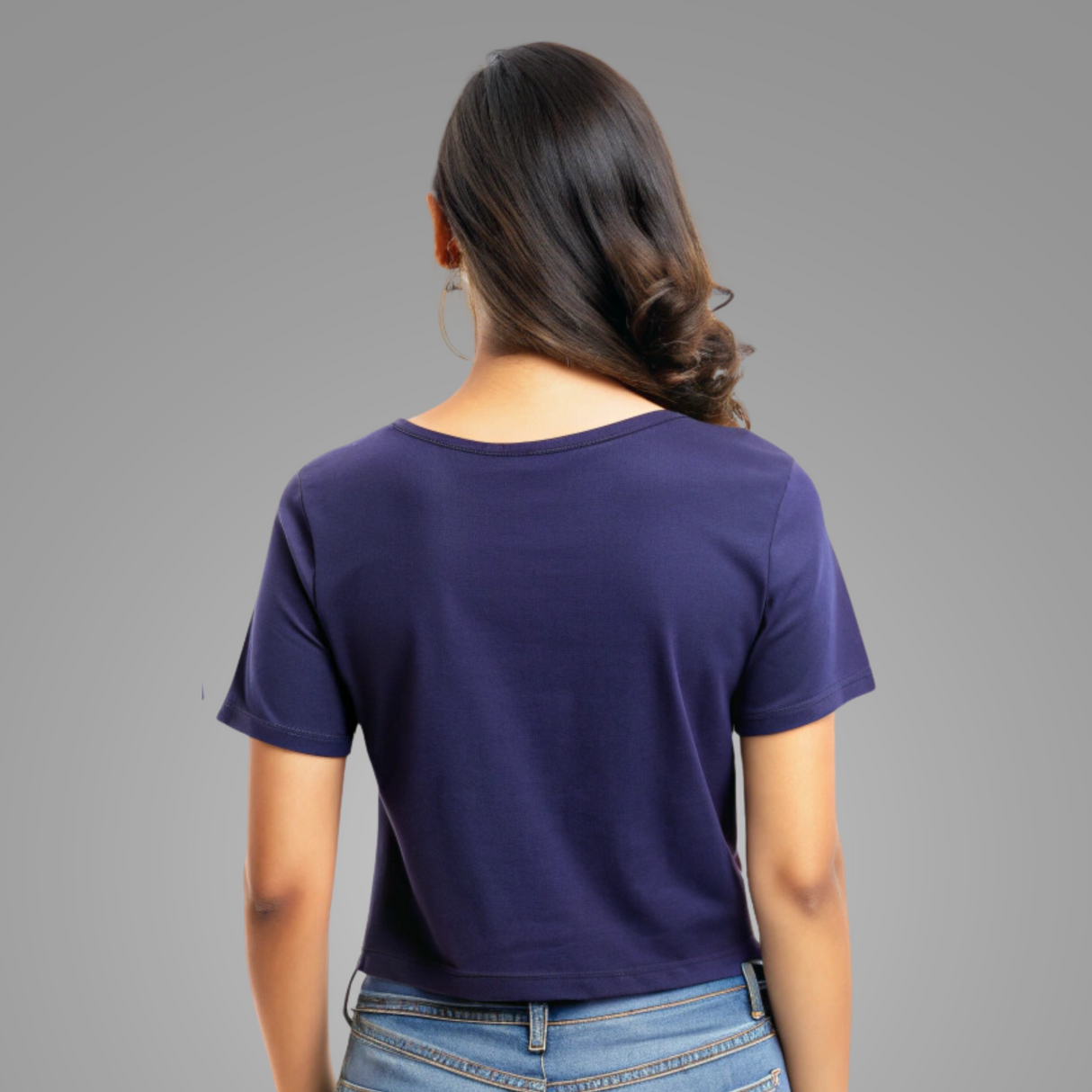 URVEE- Women's Premium Quality Crop Top - NAVY BLUE