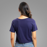 URVEE- Women's Premium Quality Crop Top - NAVY BLUE